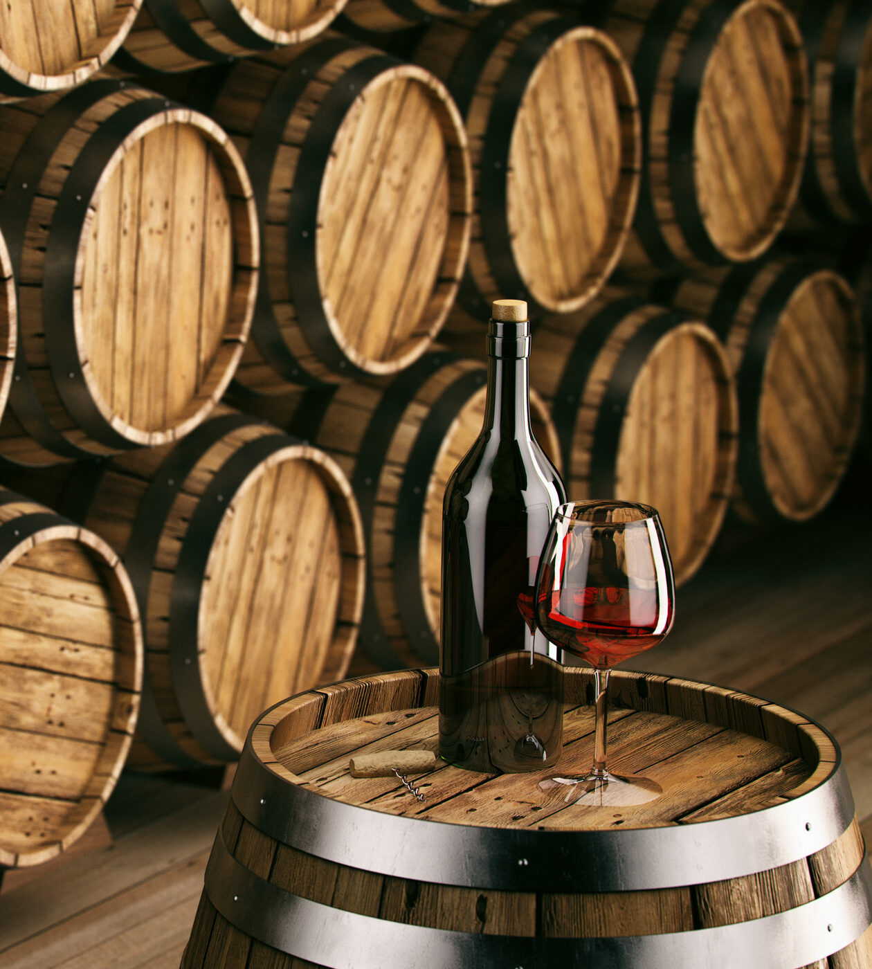 Wine concept, cellar